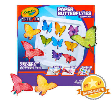 STEAM Paper Butterfly Science Kit front view. 2021 award winner.