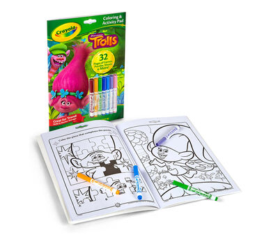 coloring activity book trolls crayola