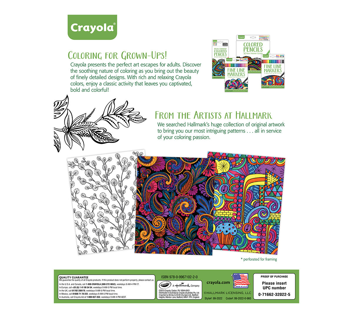 Crayola Pattern Escapes Adult Coloring Art Activity 40 Pages Perforated Pages Easy Framing Crayola Read reviews and buy crayola 40pg city escapes coloring book at target. crayola pattern escapes adult coloring art activity 40 pages perforated pages easy framing crayola