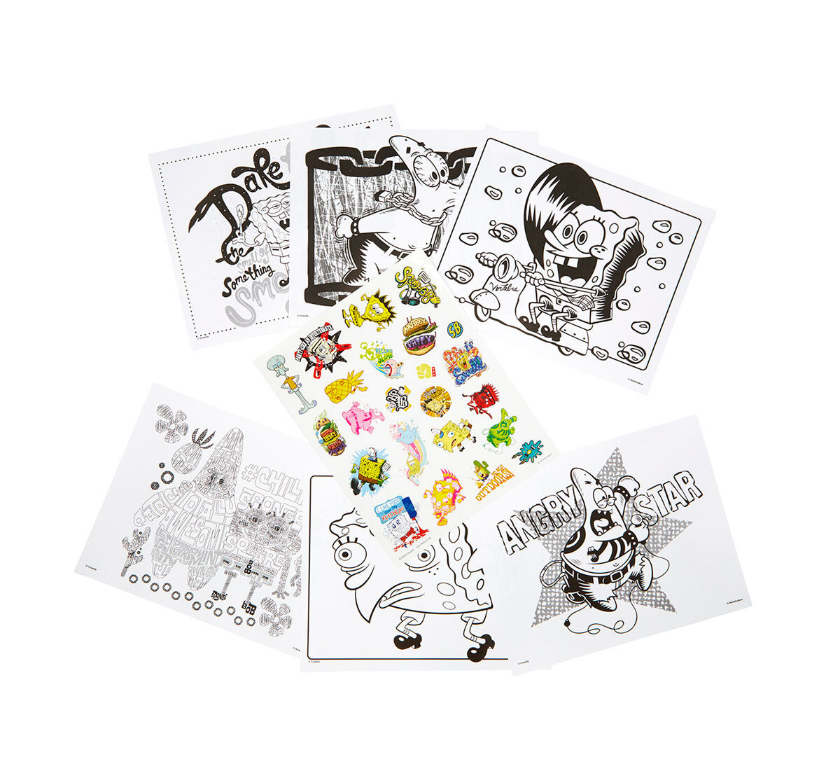 Spongebob Squarepants Coloring Pages Stickers Crayola Com Crayola