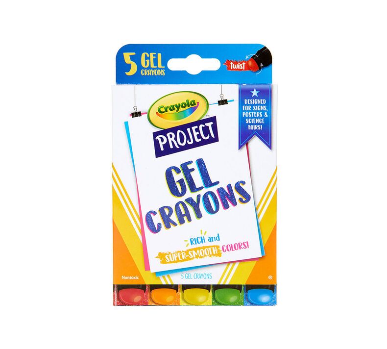 Gel Crayons, 5 Count