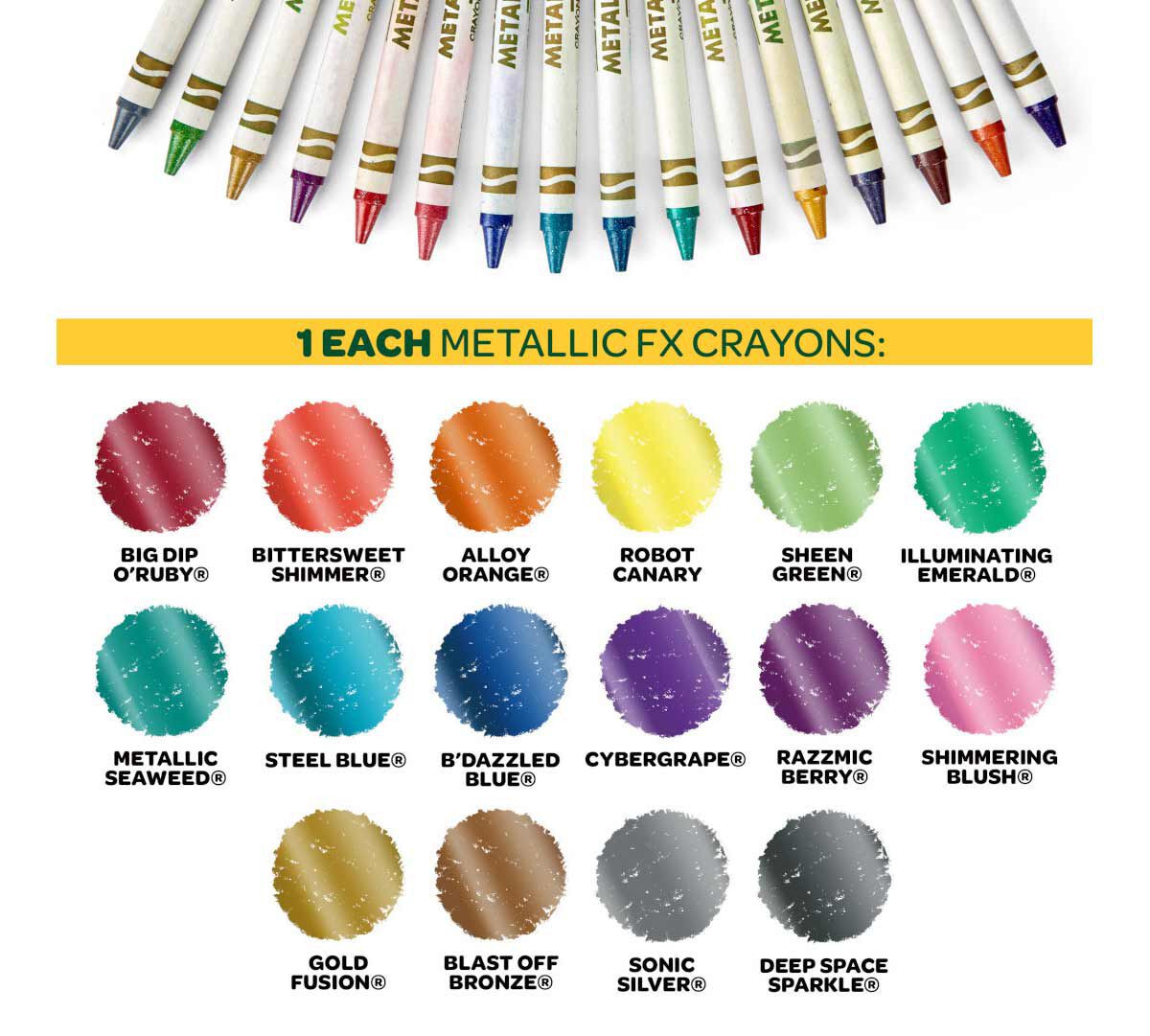Crayola crayon sales colours