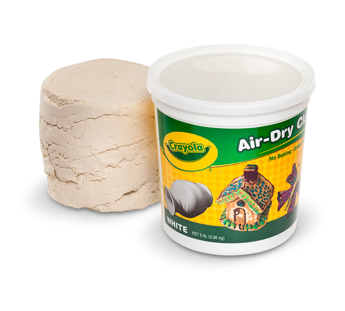 5 lb air dry clay resealable bucket white crayola