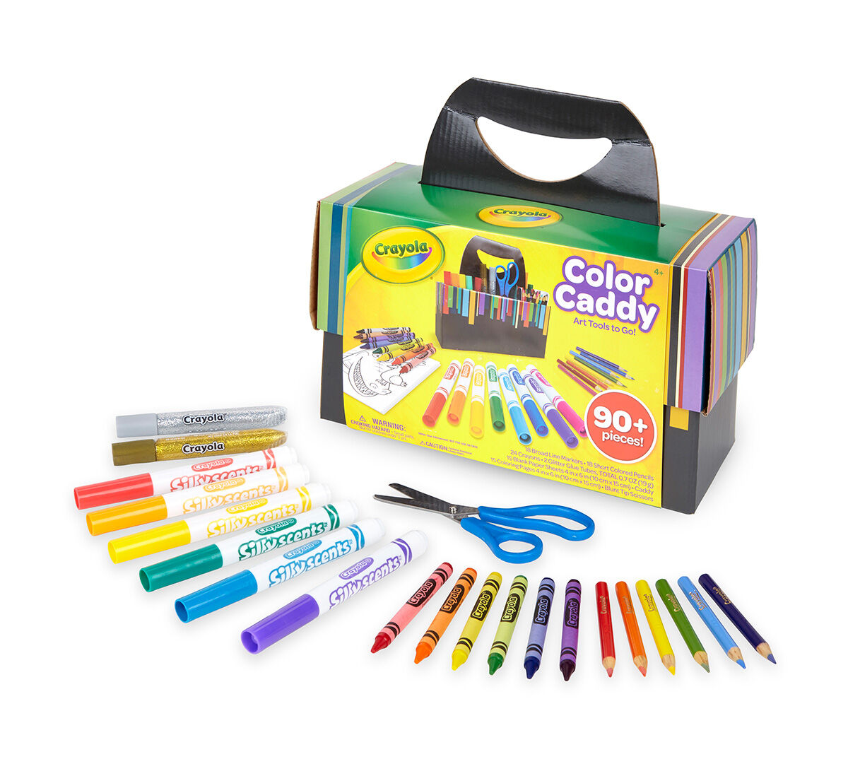 Download Crayola Color Caddy, Coloring Set and Storage, 18 Markers, 24 Crayons, 18 Colored Pencils, 1 ...
