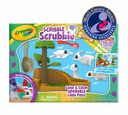 Scribble Scrubbies Dinosaur Waterfall Play Set with Mom's choice award seal.