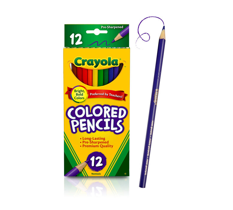 Colored Pencils, Long,  12 Count