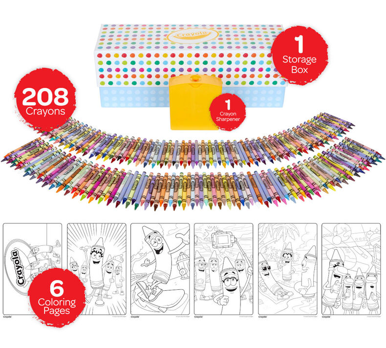 Download 208 Count Bulk Crayon Set with Coloring Pages | Crayola.com | Crayola
