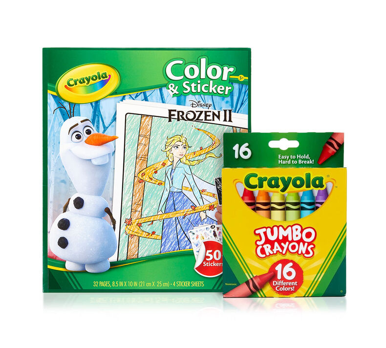 Frozen 2 Color & Sticker Book with Jumbo Crayons
