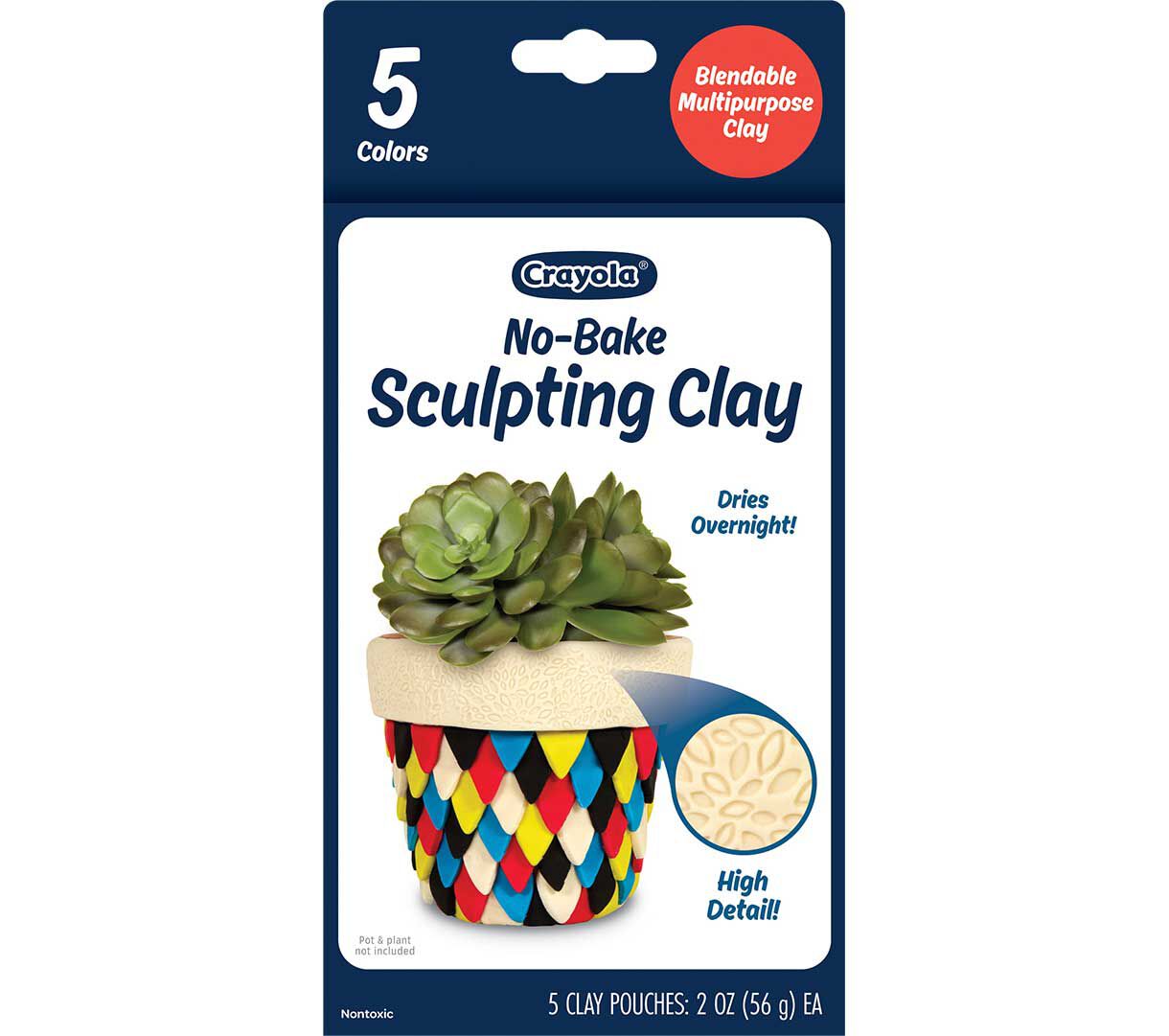 No-Bake Sculpting Clay 5 pack front view