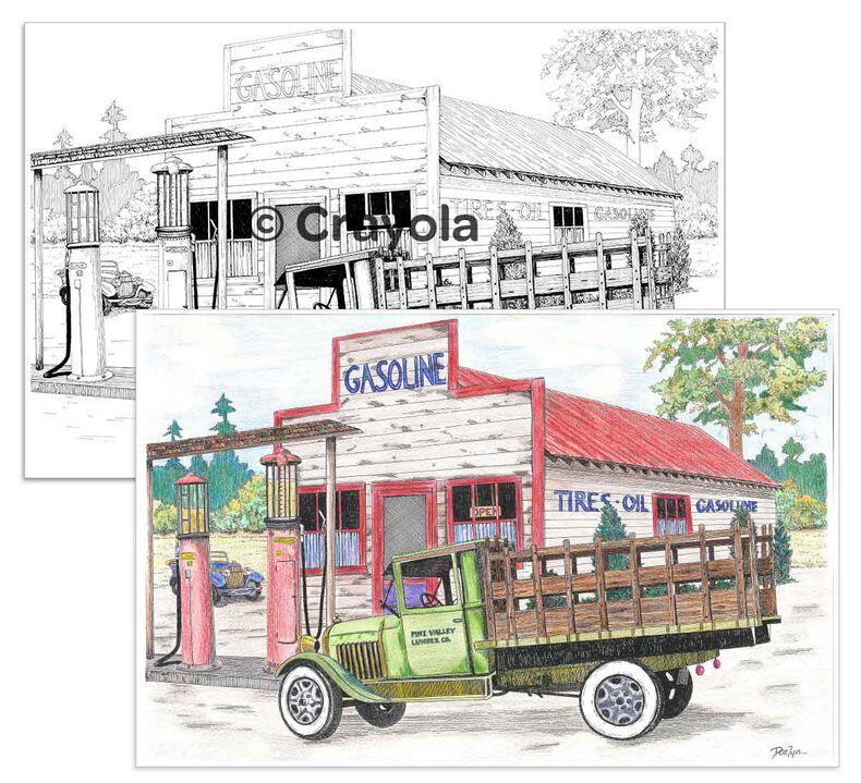 Color Escapes Adult Coloring Kit, Americana