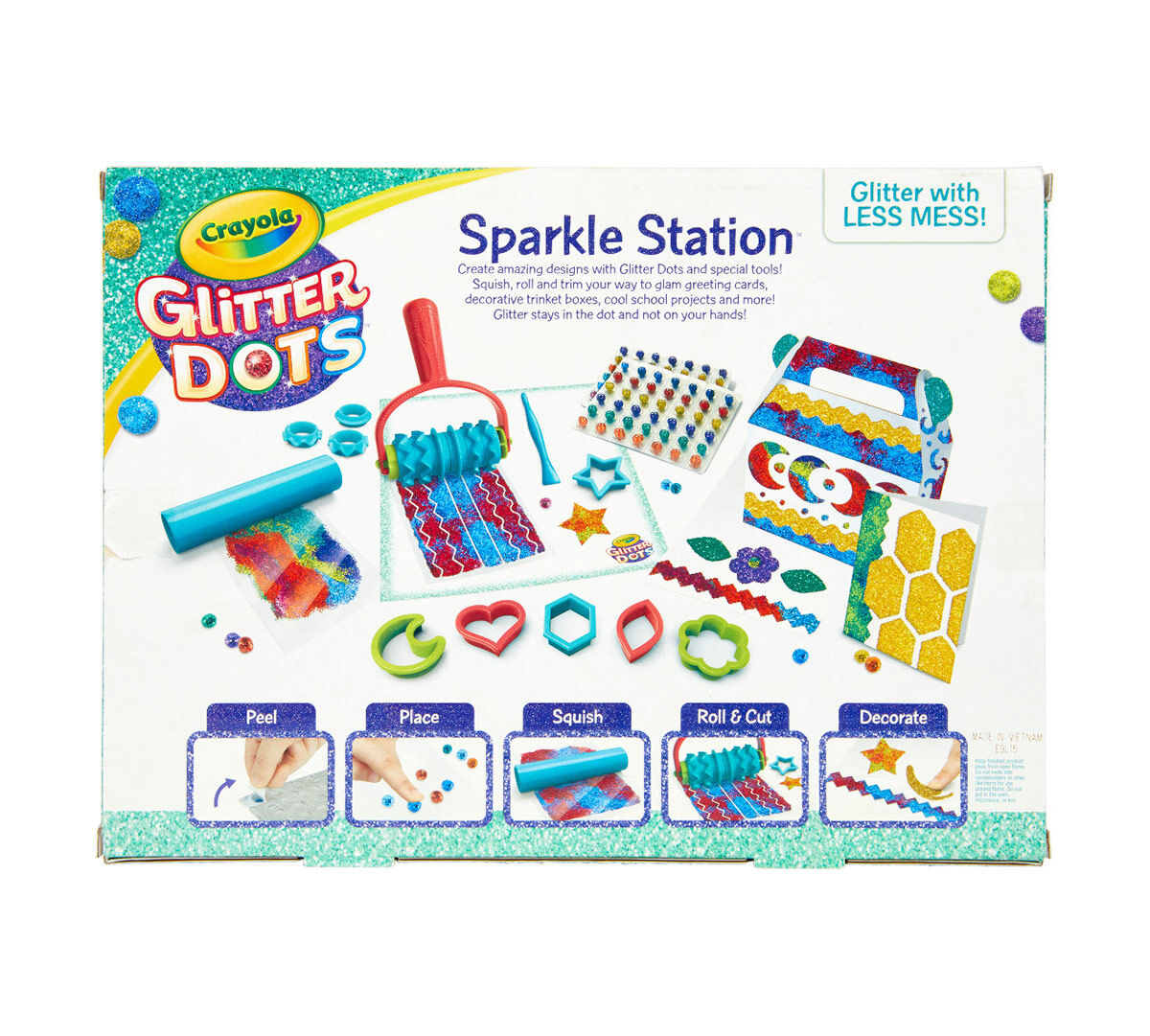 Set per Giocare e Creare con Il Glitter Glitter Dots Sparkle Station CRAYOLA 
