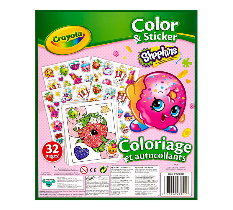 Shopkins Coloring and Sticker Book