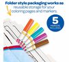 Color Wonder Mess Free Frozen 2 Coloring Pages & Markers Folder style packaging works as reusable  storage for your coloring pages and markers. 5 markers included.