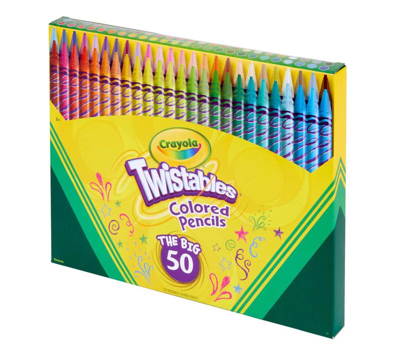 Crayola Colored Pencils, Full Length, Assorted Colors, 50 Count
