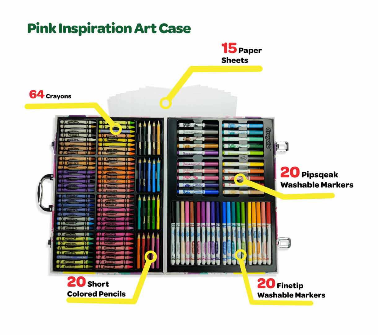 Pink Inspiration Art Case, Art Set for Kids | Crayola