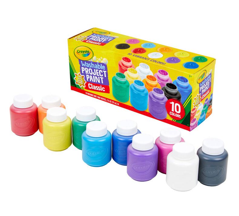 Washable Kids Paint, Classic Colors, 10 Count, Crayola.com