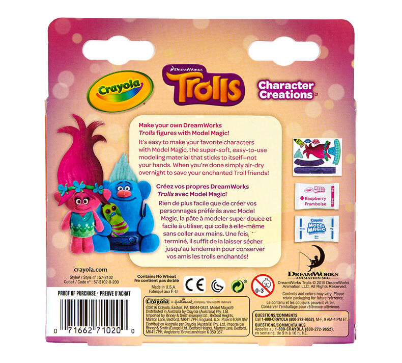 Crayola Model Magic Character Creations Trolls Poppy & Biggie
