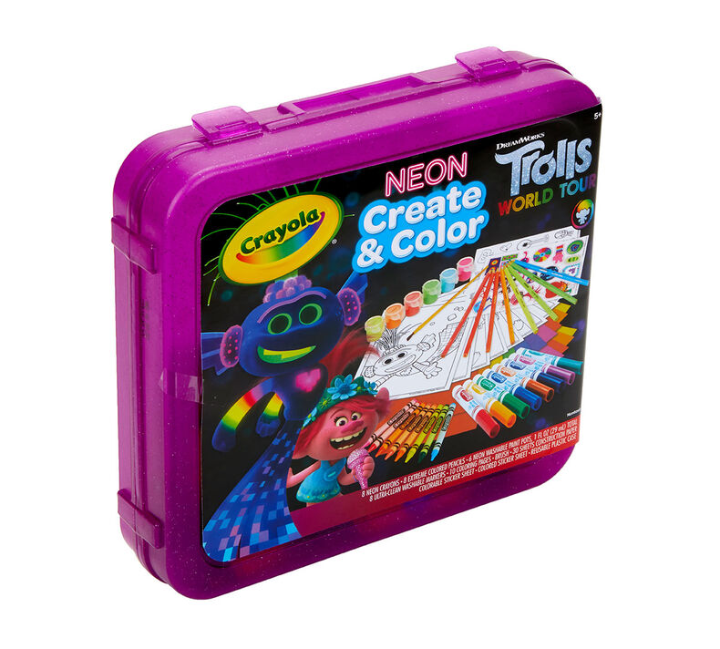 Trolls World Tour Neon Create & Color Art Set