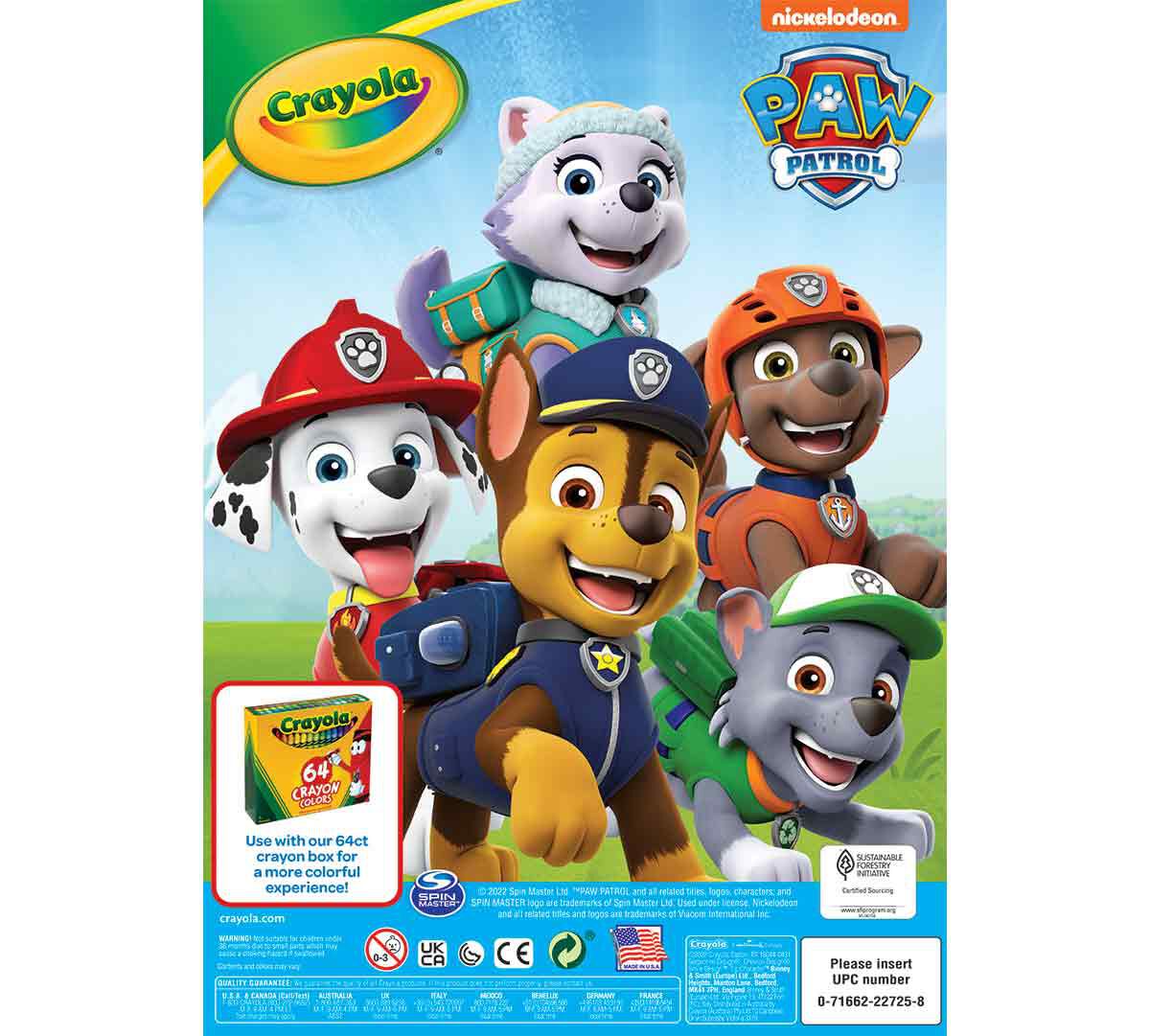 Paw Patrol Coloring Book with Stickers, 96 Pgs | Crayola.com | Crayola