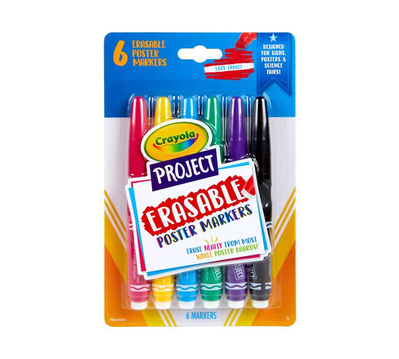 Crayola Project Erasable Poster Markers, 6 ct.