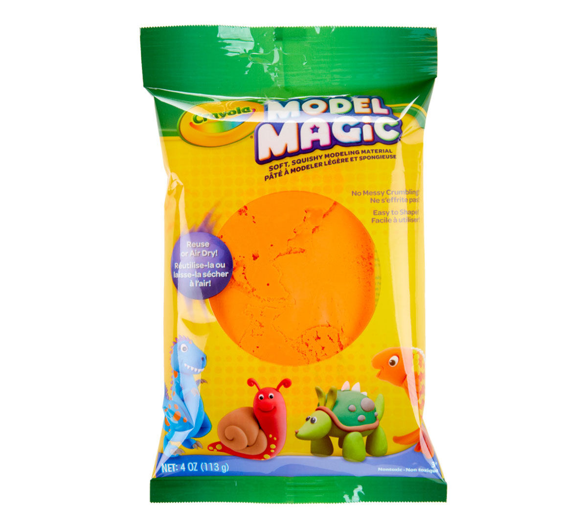 Neon Orange Paint and Decorate 4-Ounce Crayola Model Magic Clay Bag 