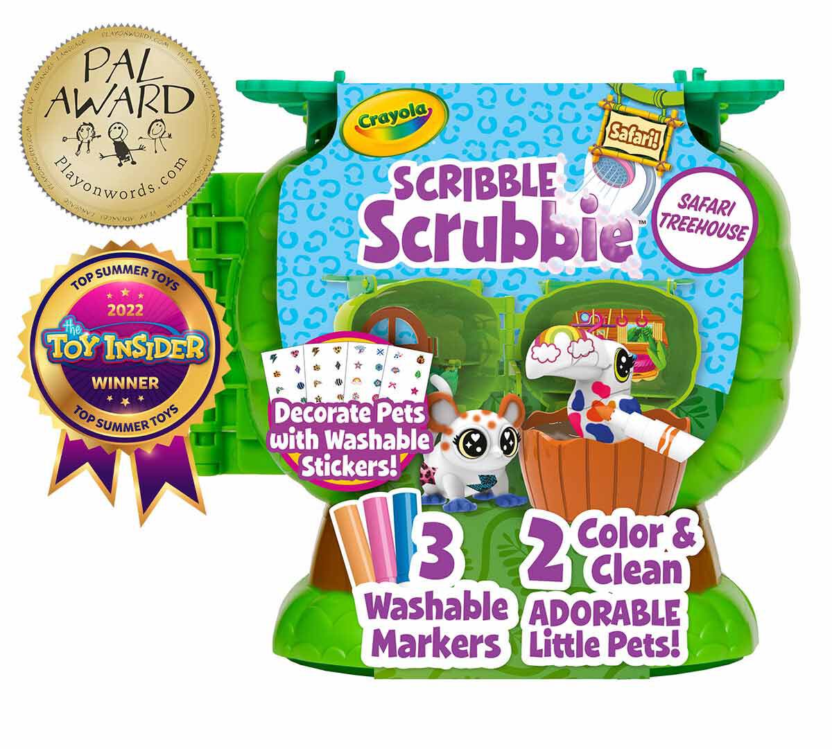 Crayola Scribble Scrubbie Pets Lot of 3 Safari & Markers Color&Clean New Sealed 