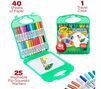 Pip-Squeaks Washable Markers Kit. 40 sheets of paper. 1 Travel Case. 25 Washable Pip-Squeaks markers. 