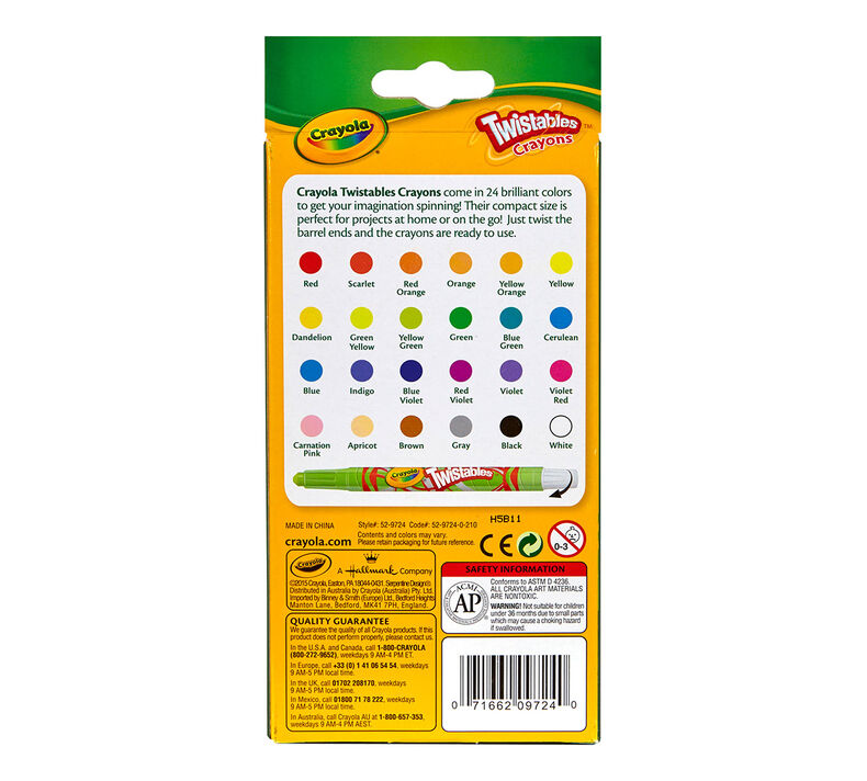 Crayola Twistables Crayons Coloring Set, Twist Up Crayons for Kids