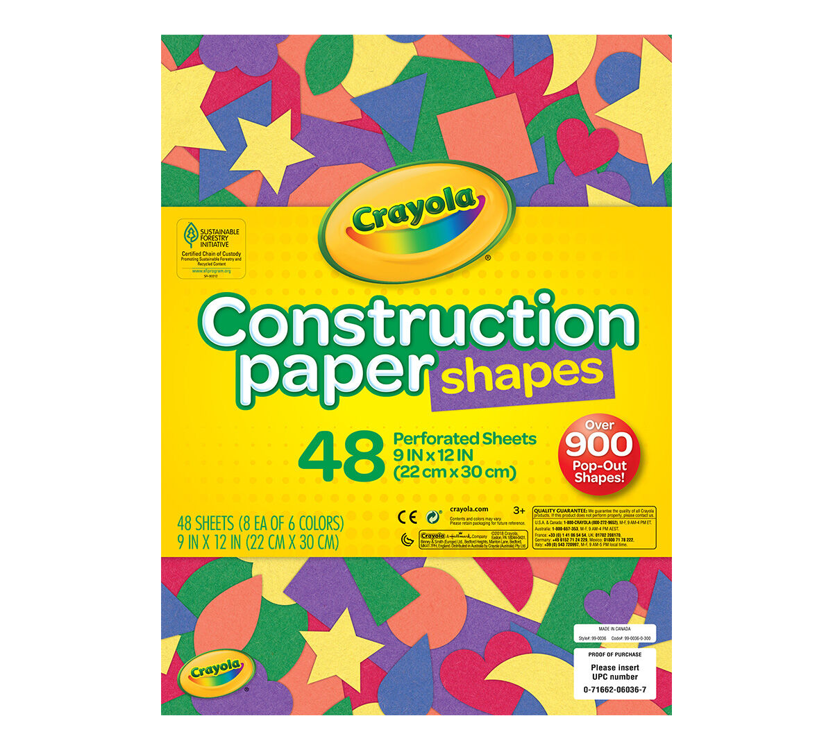 Large Construction Paper & Precut Paper Shapes Crayola