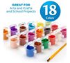 Washable Paint Pots with Brush, 18 Count