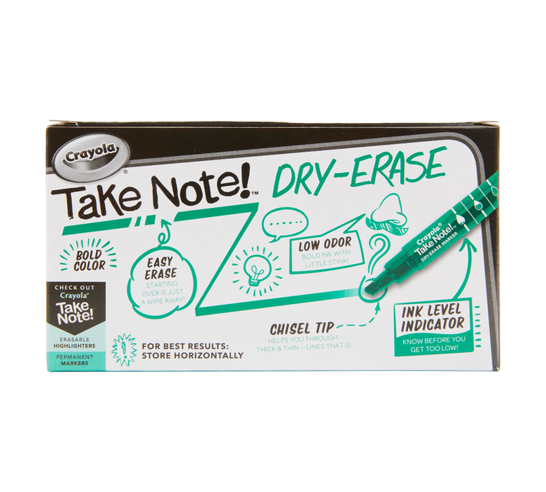 Take Note Green Dry Erase Markers, 12 Count