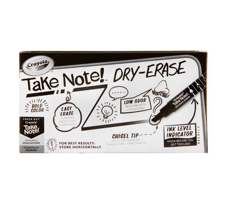 Take Note Black Dry Erase Markers, 12 Count