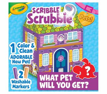 Scribble Scrubbie Mystery Pet 1 Count. Purple house front view.