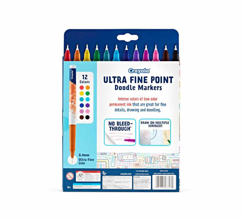Doodle & Draw Ultra Fine Point Doodle Marker, 12 count