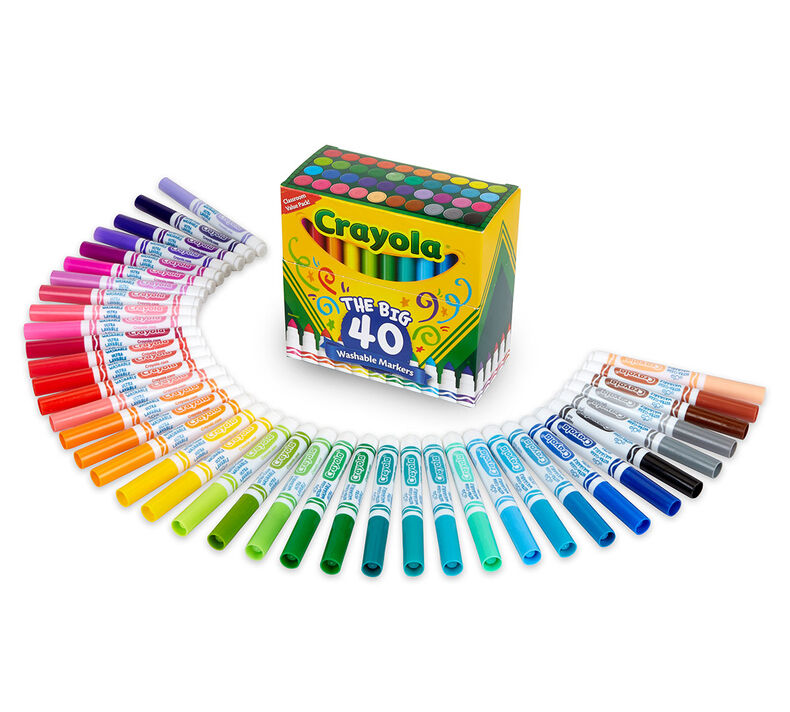 Crayola Ultra-Clean Broad Line Bold Markers - 10 count