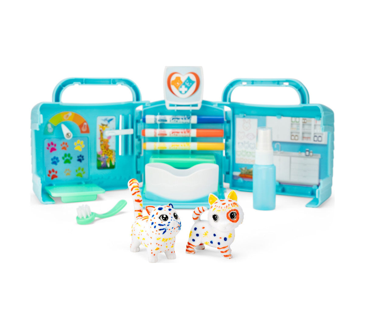 Vet Toy Playset with Toy Pets Gift for Kids, Crayola Scribble Scrubbie Pets 