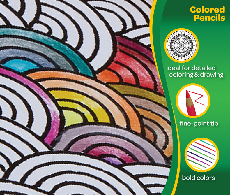 Colored Pencils, Adult Coloring Set, 50ct, Crayola.com