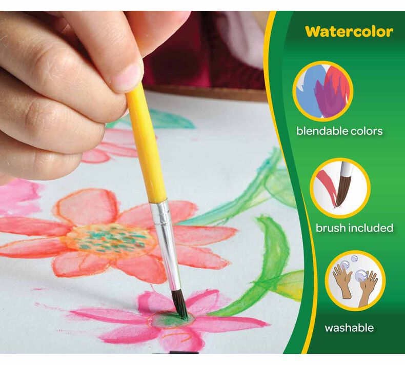 Washable Watercolor Paints, 8 Count
