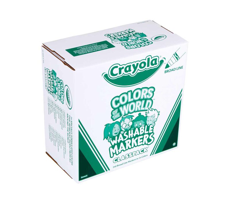 Colors of the World Marker Classpack, 240 Count, Crayola.com