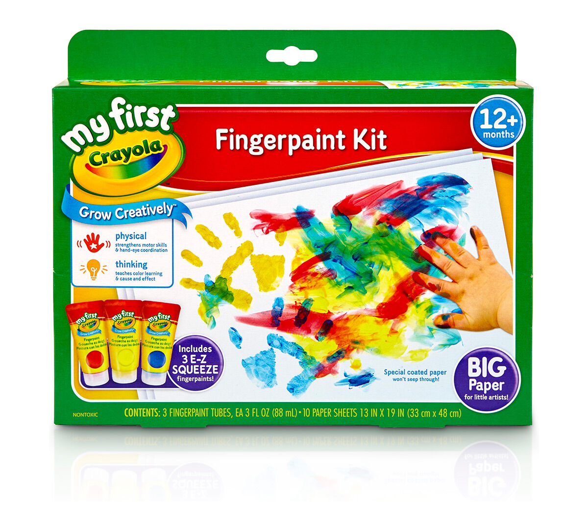 My First Crayola Fingerpaint And Paper Kit Crayola Mess free crayola color wonder finger paint and rainbows! my first crayola fingerpaint and paper kit crayola