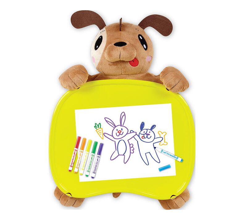 Crayola Travel Lap Desk With Storage Bunny Plush And Markers