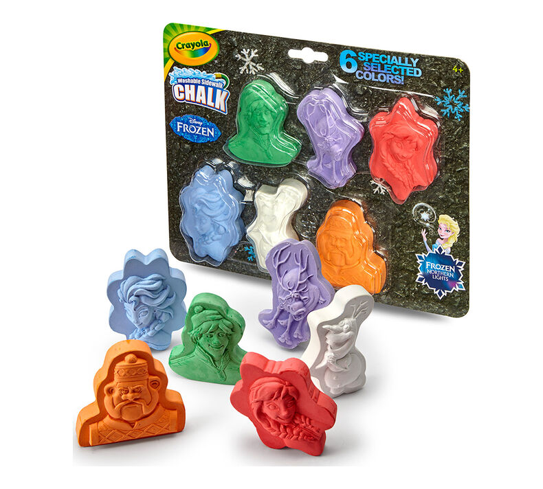 Washable Chalk Shapes, Frozen, 6 count