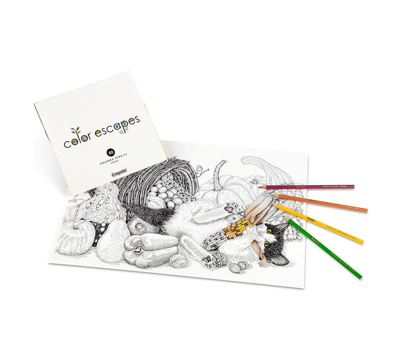 Color Escapes Adult Coloring Kit, Paw Prints