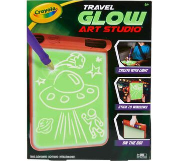 Travel Glow Art Studio, Glow in the Dark Canvas front view.