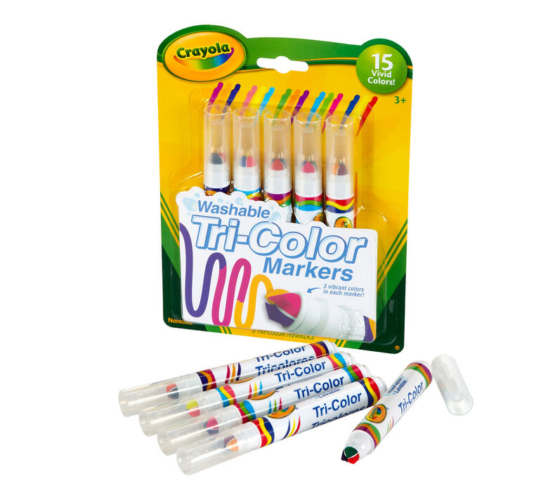 Washable Tri-Color Markers