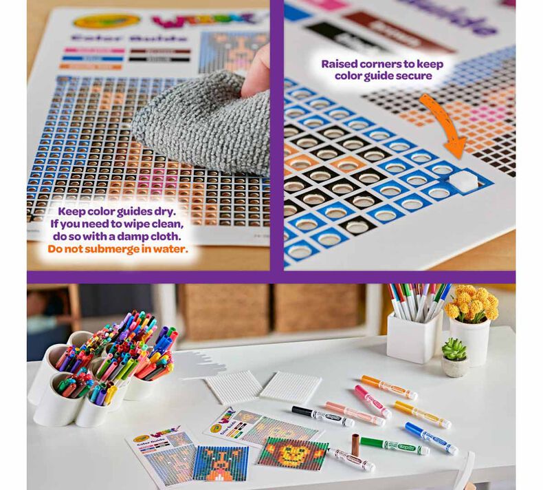 Wixels Animals Activity Kit, Pixel Art Coloring Set