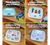Light Up Activity Board many ways to play and learn! Learn shapes and build pictures! Color to bring scenes to life! Change board and shapes with colorful lights!