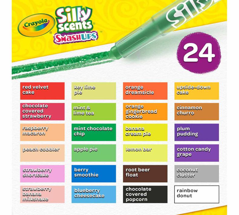 Silly Scents Twistables Crayons, Sweet Scented Crayons, 24 Count