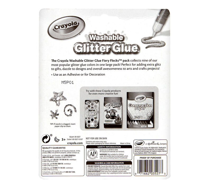 Bold Washable Glitter Glue 9 ct.