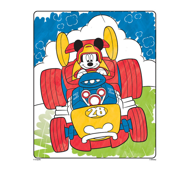 Color Wonder Mess Free Mickey Roadster Racers Coloring Pages & Markers